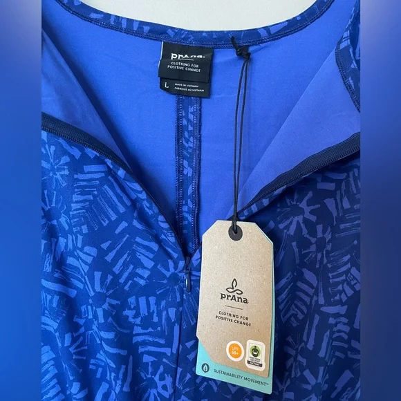 Prana Railay Romper Ceramic Blue Size Large - Picture 4 of 11